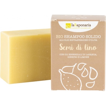laSaponaria Bio tuhý šampon s lněným olejem 100 g
