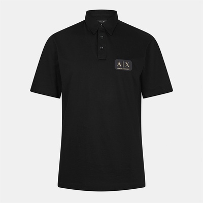 Armani Exchange Блуза с яка Armani Exchange Men's AX Badge Short Sleeve Polo Shirt - Black UC001