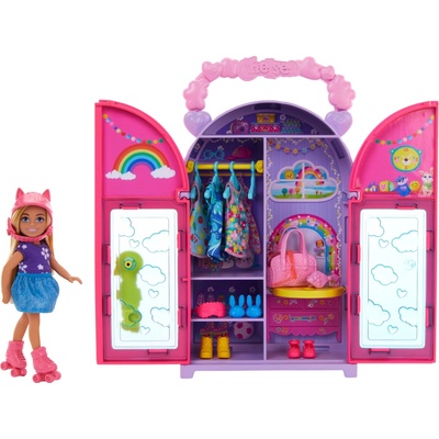 Barbie Skříň Chelsea Set + Panenka oblečení a doplňky HXN03