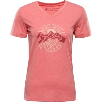ALPINE PRO Дамска тениска от неизмачкваем материал ALPINE PRO NOGERA apricot blush вариант pb ALPINE PRO | Rozov | ЖЕНИ | S