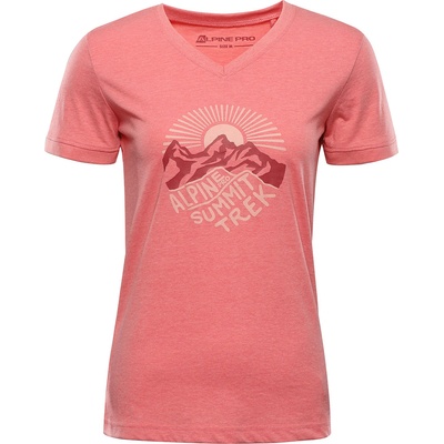 ALPINE PRO Дамска тениска от неизмачкваем материал ALPINE PRO NOGERA apricot blush вариант pb ALPINE PRO | Rozov | ЖЕНИ | S
