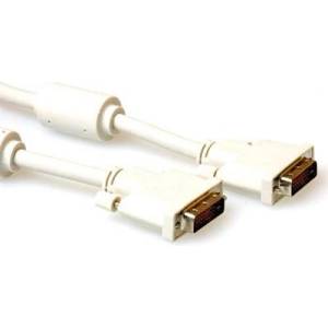 ACT Кабел ACT - AK3634, DVI-D/DVI-D, 10m, бял (EWENT-ACT-CAB-AK3634)