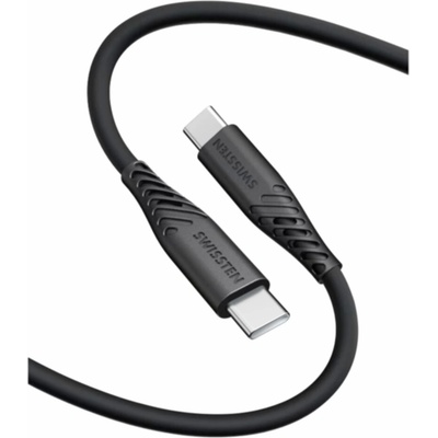 Dátový kábel Swissten soft silicone USB-C/USB-C 0,4m čierny