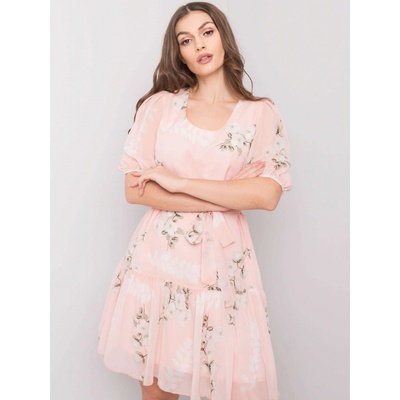 šaty s kvetinovým vzorom LK-SK-508129.06X pink