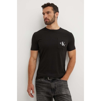 Calvin Klein Jeans Памучна тениска Calvin Klein Jeans в черно с принт J30J320936 (J30J320936)