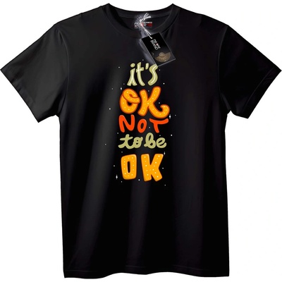 NOONEBRAND Тениска Добре е да не си добре - 3XL, Black