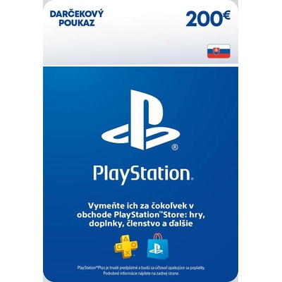 Playstation Store dárková karta 200 € SK
