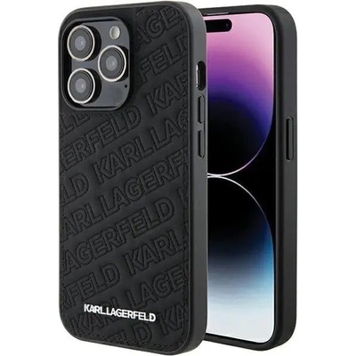 KARL LAGERFELD Кейс Karl Lagerfeld Quilted K Pattern за iPhone 15 Pro, черен (3666339165055)