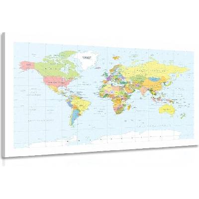 Obraz klasická mapa s bílým okrajem - 40x30