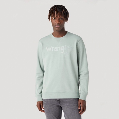 Wrangler Logo CREW Sweat green MILIEU
