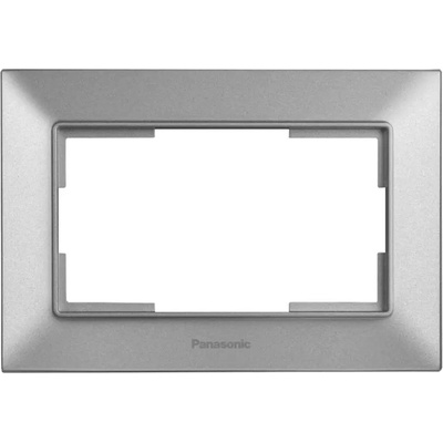 РАМКА ЗА ДВОЕН КОНТАКТ СВЕТЛОСИВА PANASONIC Arkedia Slim (8681224541931)