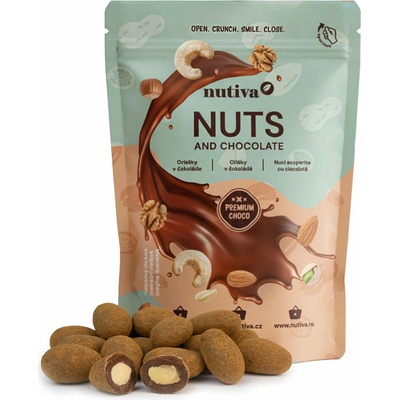NUTIVA Mandle v čokoláde so škoricou 200 g
