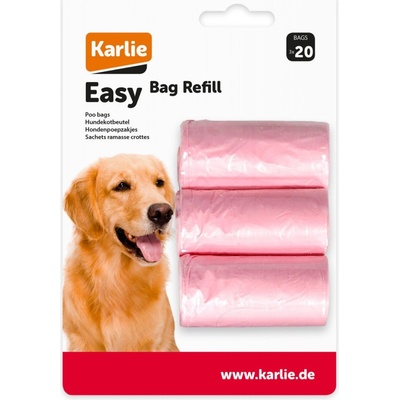 Karlie GmbH Sáčky na psí exkrementy 3 x 20 ks růžová
