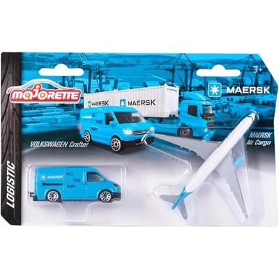 MAJORETTE VOLKSWAGEN CRAFTER+ Letadlo MAERSK 1:64