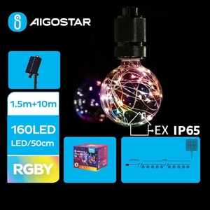 Aigostar - LED соларна верига 20xLED/8 функции 11, 5m IP65 многоцветна (AI1204)