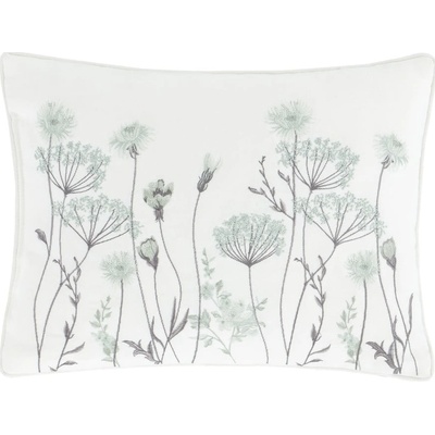 Catherine Lansfield Bielo-zelený vankúš Meadowsweet Floral 30x40