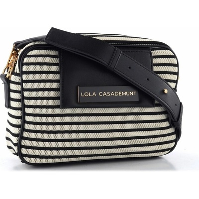 Lola Casademunt pruhovaná textilní crossbody kabelka LS2604089