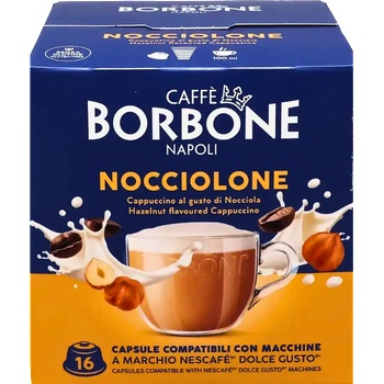 Caffè Borbone Кафе капсули Borbone Cappuccino Лешник съвместими с Dolce Gusto, 16 капсули