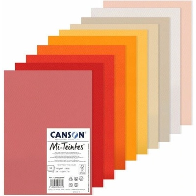 Mi-Teintes listy A3 10listů 160g Warm Tones