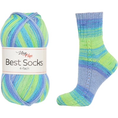 Vlna-hep Příze Best socks 4-fach - ponožková - vlna Best socks: 7410