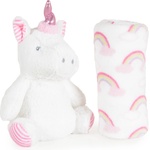 Cangaroo Бебешко одеяло 90/75 cm с играчка Unicorn rainbow - bebetabg