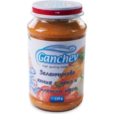 Ганчев пюре зеленчукова яхния с ориз и пиле - 220 г