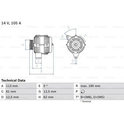 Alternátor BOSCH 0 986 048 791