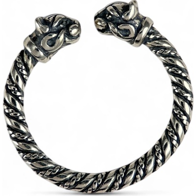 Drakkaria KOČKA stříbrný prsten P34192