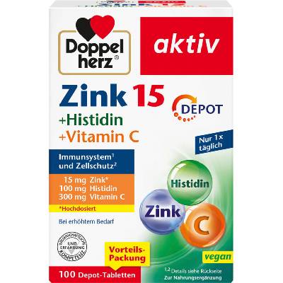 Doppelherz aktiv Zink 15 + Histidin + Vitamin C Depot - 100 таблетки