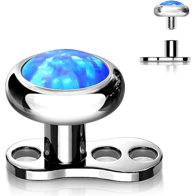 Šperky4U Kompletní microdermal piercing modrá MD037-OP05-04