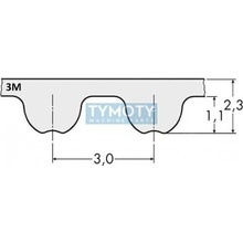 Řemen ozubený 480 3M 6 Gates Powergrip GT3