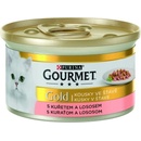 Krmivo pro kočky Gourmet Gold jemné kousky losos & kuře 24 x 85 g