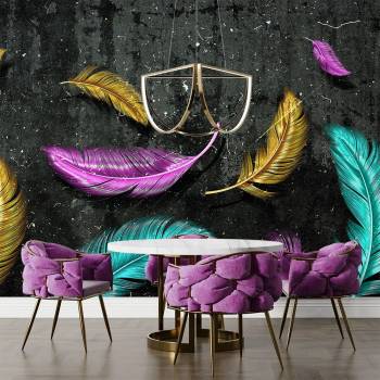 Image 1 of Art Gift Decor Фототапет неонови пера 2