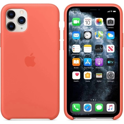 Apple Silicone Case - оригинален силиконов кейс за iPhone 11 Pro Max (оранжев)