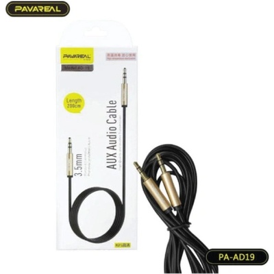 PAVAREAL Кабел Pavareal AUX 3.5 мм жак към 3.5 мм жак, 2 м, черен - AD-19 (AD-19)