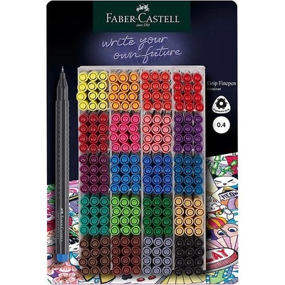 Faber-Castell Тънкописец Grip, 0.4 mm, 20 цвята, 300 броя в дисплей (1015170101)