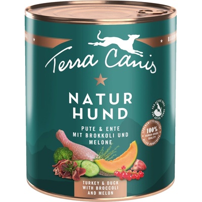 Terra Canis Natural Dog Krůtí a kachna s brokolicí a melounem 6 x 800 g