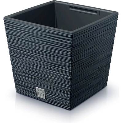 Prosperplast květináč Furu Square Low Antracit 30 cm