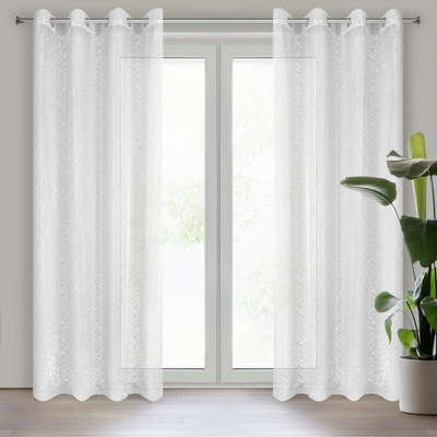 Takoy Záclona AMANDA se strukturou pavučiny 140 x 250 cm-HF-45590 | 140 x 250 cm