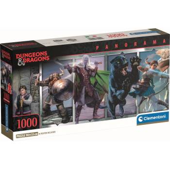 Clementoni Панорамен пъзел Clementoni от 1000 части - Подземия и дракони (39501)