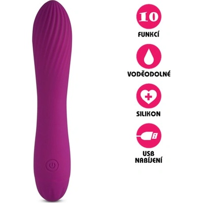 VšeNaSex.cz Silikonový vibrátor USB Massage Vib