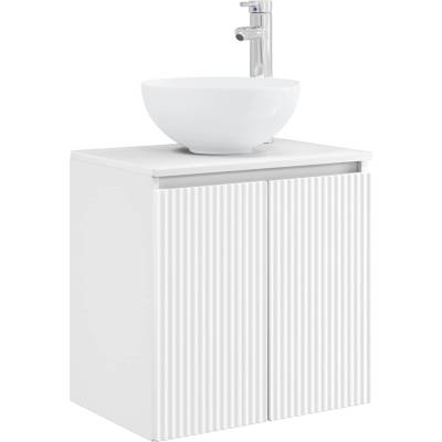 vidaXL Монтирана на стена мивка и тоалетка Бяло 49, 5 x 35 x 63 см (890382)