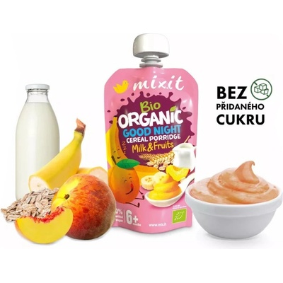 Mixit BIO kapsička Obilná kaše Mléko a Ovoce 110 g