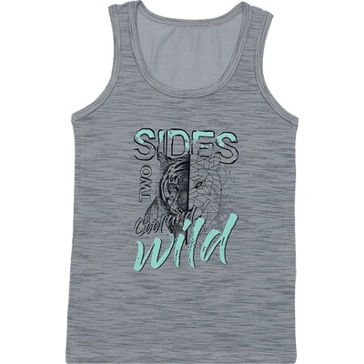 Evona chlapecký nátělník se širokými ramínky B šedá