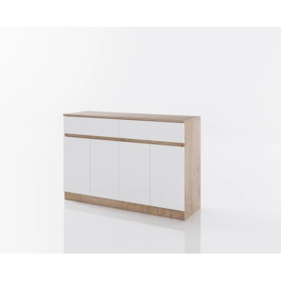 Bogdan Furniture G Скрин Мебели Богдан модел Clasic lux 942, Дъб суров с Бяло гладко