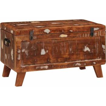 vidaXL Кутия за съхранение 70 x 35 x 40 см регенерирано дърво масив (4104572)