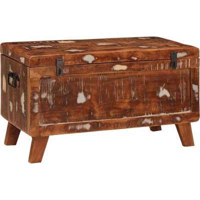 vidaXL Кутия за съхранение 70 x 35 x 40 см регенерирано дърво масив (4104572)