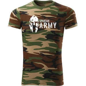 DRAGOWA Тениска с къс ръкав Spartan Army, камуфлаж, 160 г/м2 (6458)