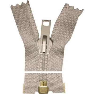 Spirálový zip, dělitelný - 70cm - světle šedý - WICO - BALENÍ 10 ks