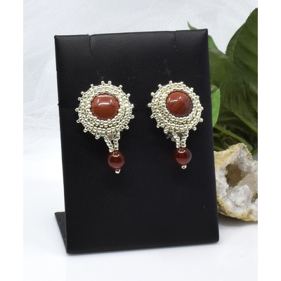 Mijabijoux náušnice z červeného jaspisu MB00330